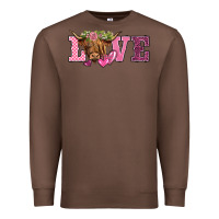 Chestnut valentine's day love highland cow Premium Sweatshirt - BarkalooDesign