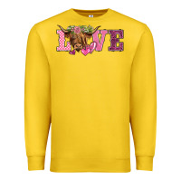 Lemon valentine's day love highland cow Premium Sweatshirt - BarkalooDesign
