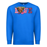 True Royal valentine's day love highland cow Premium Sweatshirt - BarkalooDesign