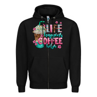 Black life happens coffee  helps Zipper Hoodie - AdoDesignShop