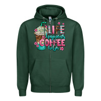 Sports Green life happens coffee  helps Zipper Hoodie - AdoDesignShop