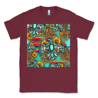 Burgundy western turquoise thunderbird seamless pattern Classic Tee - HRA Design Shop