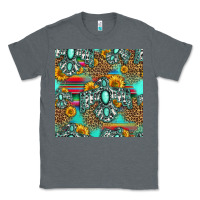 Charcoal Heather western turquoise thunderbird seamless pattern Classic Tee - HRA Design Shop