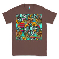 Chestnut western turquoise thunderbird seamless pattern Classic Tee - HRA Design Shop