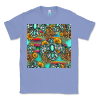Colony Blue western turquoise thunderbird seamless pattern Classic Tee - HRA Design Shop