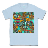 Dusty Blue western turquoise thunderbird seamless pattern Classic Tee - HRA Design Shop