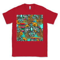 Red western turquoise thunderbird seamless pattern Classic Tee - HRA Design Shop
