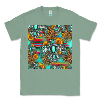 Sage western turquoise thunderbird seamless pattern Classic Tee - HRA Design Shop