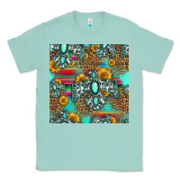 Seafoam western turquoise thunderbird seamless pattern Classic Tee - HRA Design Shop