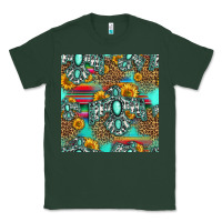 Sports Green western turquoise thunderbird seamless pattern Classic Tee - HRA Design Shop