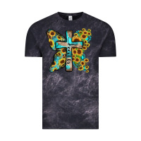 Cloud Black faith sunflower cross Vintage Tee - Zillion Design Studio