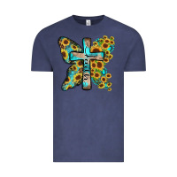 Vintage Denim faith sunflower cross Vintage Tee - Zillion Design Studio