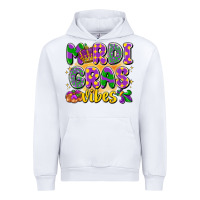 White mardi gras vibes Urban Hoodie - LillyAllenDesigns