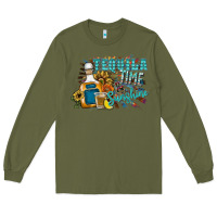 Army Green tequila time & sunshine Long Sleeve Tee - SublimationCraftShop