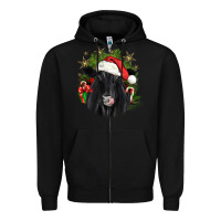 Black christmas black angus Zipper Hoodie - JahusDesignShop