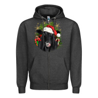 Charcoal Heather christmas black angus Zipper Hoodie - JahusDesignShop