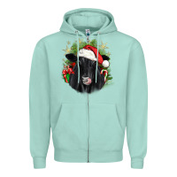 Seafoam christmas black angus Zipper Hoodie - JahusDesignShop
