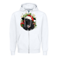White christmas black angus Zipper Hoodie - JahusDesignShop