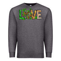 Charcoal Heather love luck with clover Premium Sweatshirt - NancyCooperArtShop