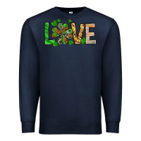 Navy love luck with clover Premium Sweatshirt - NancyCooperArtShop
