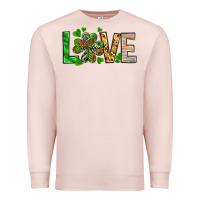 Pale Pink love luck with clover Premium Sweatshirt - NancyCooperArtShop