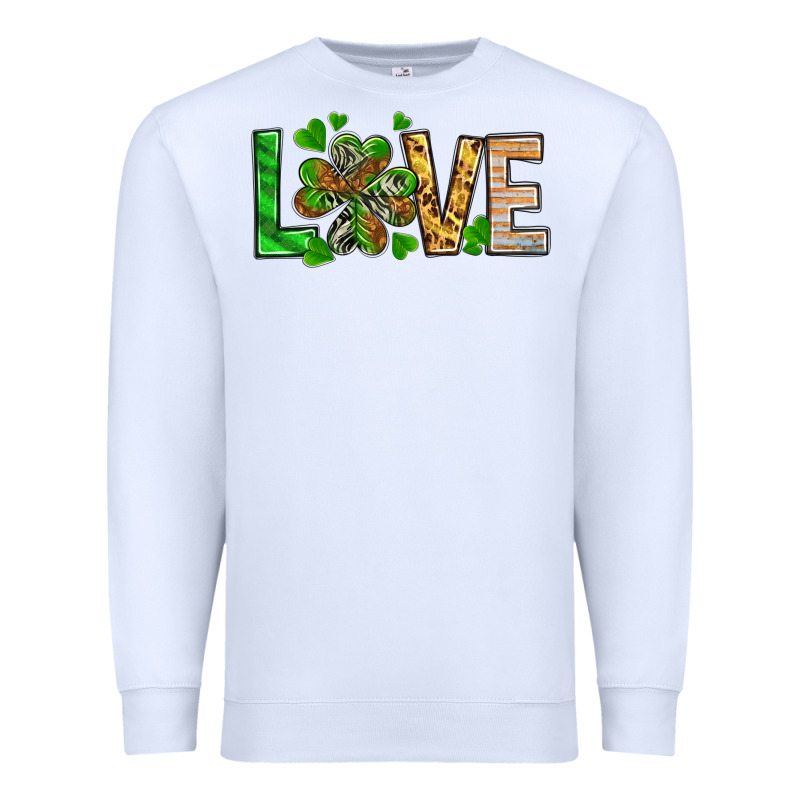 Love Luck With Clover Premium Sweatshirt by NancyCooperArtShop | Teevron
