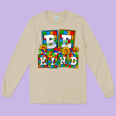 Bee Kind Autism Long Sleeve Tee Designed By Adodesignshop