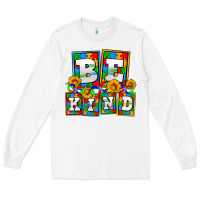 White bee kind autism Long Sleeve Tee - AdoDesignShop