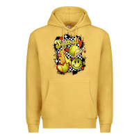 Antique Gold vintage softball Premium Hoodie - MaliasSmallBusiness