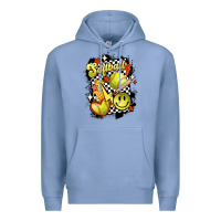 Colony Blue vintage softball Premium Hoodie - MaliasSmallBusiness
