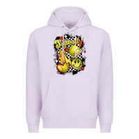 Lilac vintage softball Premium Hoodie - MaliasSmallBusiness