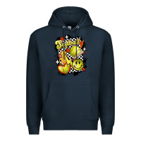 Navy vintage softball Premium Hoodie - MaliasSmallBusiness