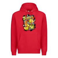 Red vintage softball Premium Hoodie - MaliasSmallBusiness