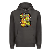 Smoke vintage softball Premium Hoodie - MaliasSmallBusiness