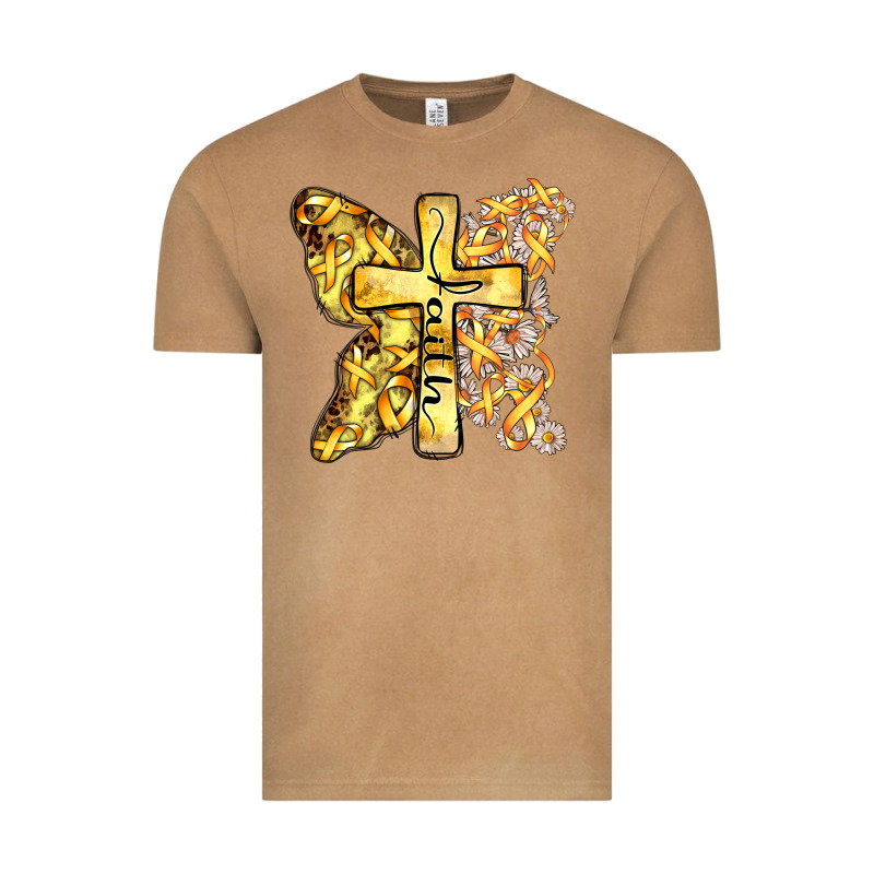 Faith Child Cancer Cross Vintage Tee by Zillion Design Studio | Teevron