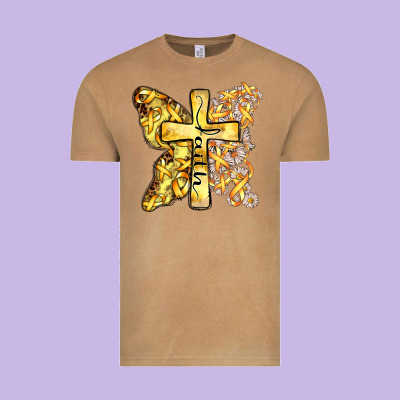 Faith Child Cancer Cross Vintage Tee Designed By Zillion Design Studio