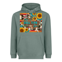 Sage just a small town girl with gemstone sunflower serape and cowhide Heavyweight Hoodie - Artiststas