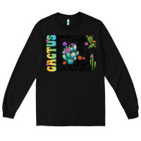 Black cactus Long Sleeve Tee - CowhideDigitalArt