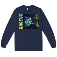 Navy cactus Long Sleeve Tee - CowhideDigitalArt