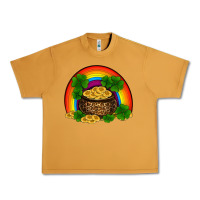 Peanut Butter st patricks shamrock gold leopard rainbow Urban Heavy Tee - RanaPortraitStore