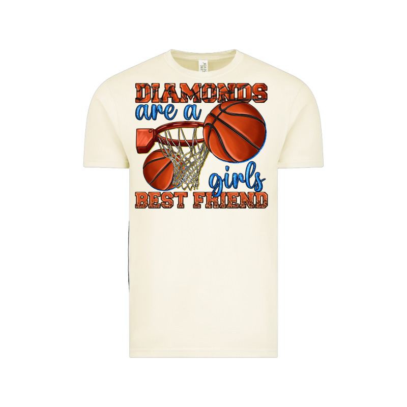 Diamonds Are A Girls Best Friend Basketball Vintage Tee by texasbilliewilder | Teevron