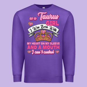 As A Taurus Girl Zodiac Girls Premium Sweatshirt Designed By Jasminsmagicworld