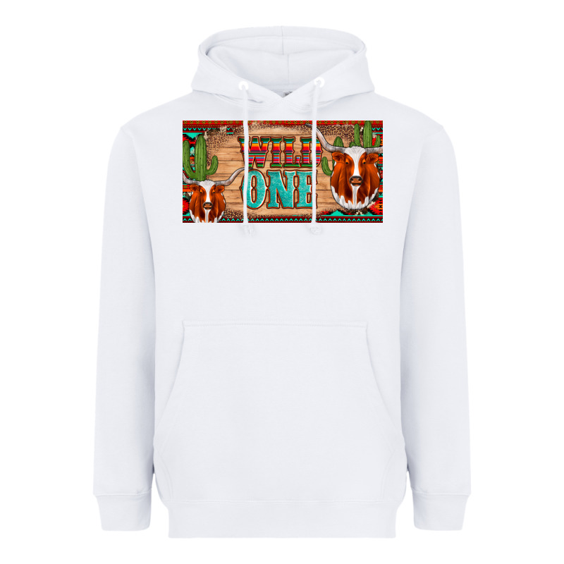 Texas Longhorn Wild One Cactus Licanse Plate Heavyweight Hoodie by Artiststas | Teevron