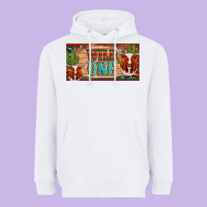 Texas Longhorn Wild One Cactus Licanse Plate Heavyweight Hoodie Designed By Artiststas