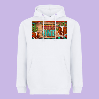 Texas Longhorn Wild One Cactus Licanse Plate Heavyweight Hoodie Designed By Artiststas