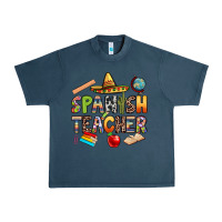 Midnight Navy spanish teacher Urban Heavy Tee - texasbilliewilder