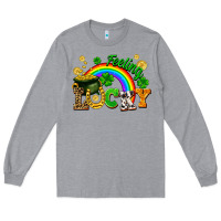 Heather Grey feeling lucky Long Sleeve Tee - FaDigitalArtStudio