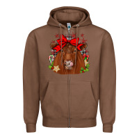 Chestnut christmas red angus Zipper Hoodie - JahusDesignShop