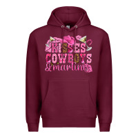 Burgundy kisses cowboys martinis Premium Hoodie - NancyCooperArtShop