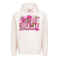 Pale Pink kisses cowboys martinis Premium Hoodie - NancyCooperArtShop